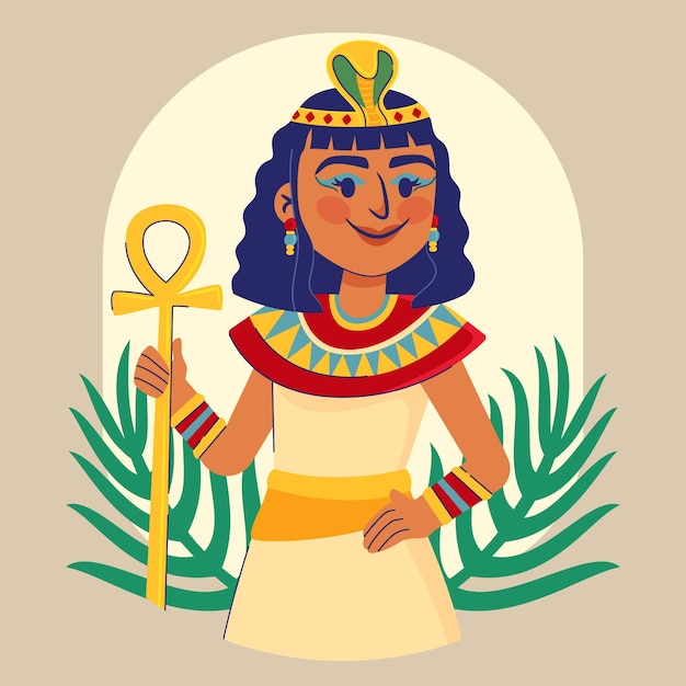 Ilustrasi Cleopatra yang digambar tangan
