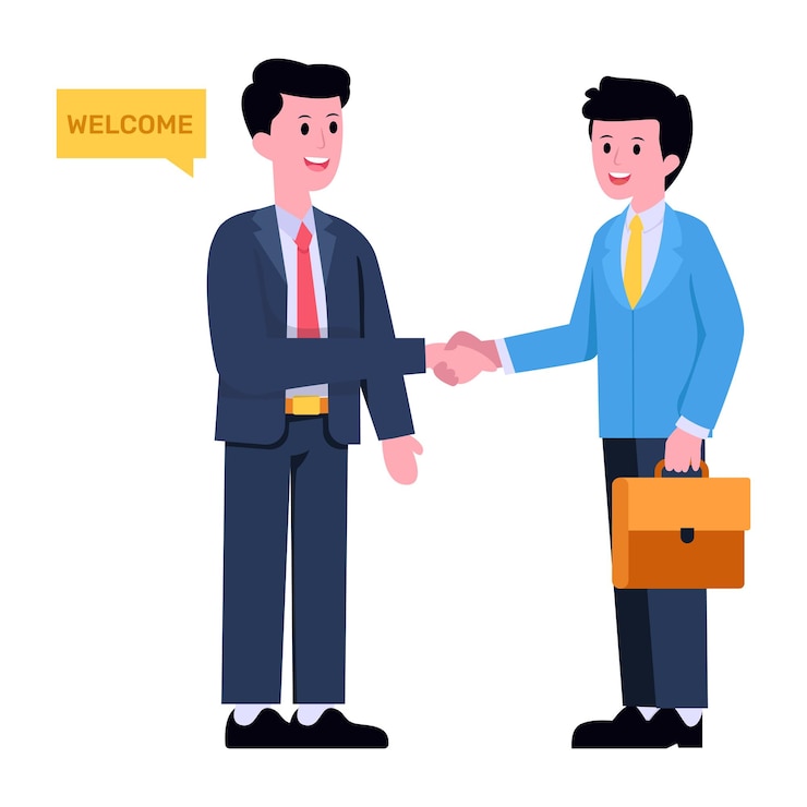 Vector ilustrasi datar kemitraan yang bisa diedit