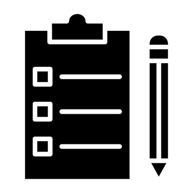 Ilustrasi Desain Ikon Vektor Checklist