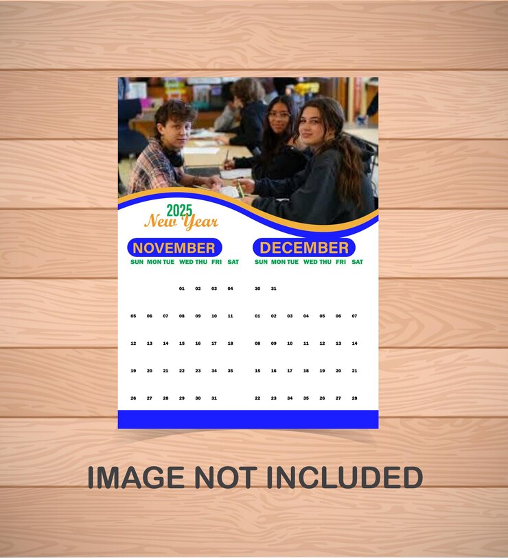 Vector ilustrasi desain inspiratif dan elemen grafis kalender 2025 dari desain terbaik dunia