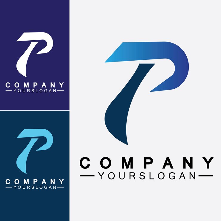 Vector ilustrasi desain vektor logo p huruf