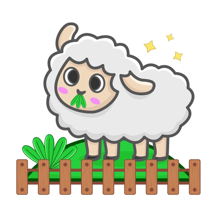 Vector ilustrasi domba