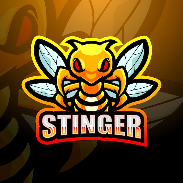 Ilustrasi esport maskot penyengat