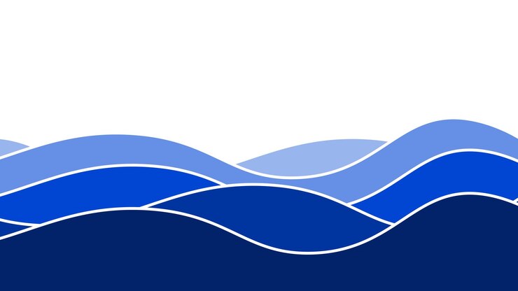 Ilustrasi gambar vektor wallpaper latar belakang gelombang laut biru dari desain gelombang grafik untuk latar belakang
