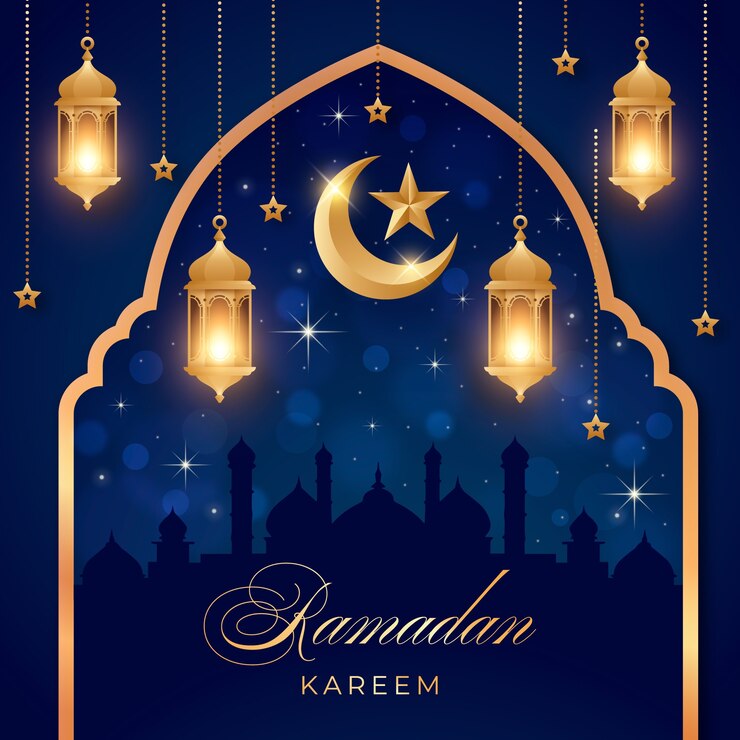 Vector ilustrasi gradien untuk perayaan ramadan islami