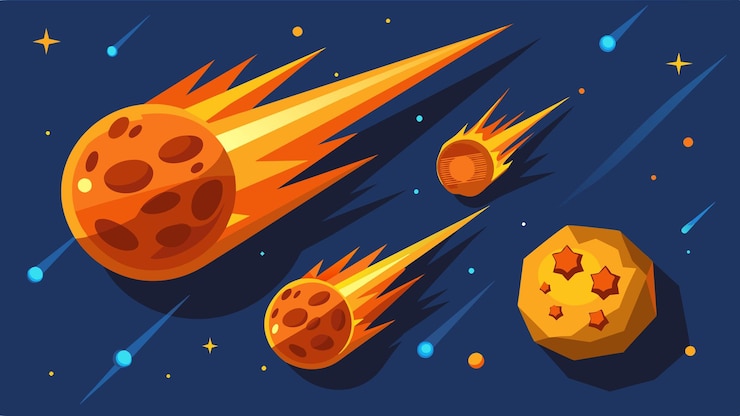 Vector ilustrasi grafik vektor meteor format file sumber eps desain ikon penskalaan lossless