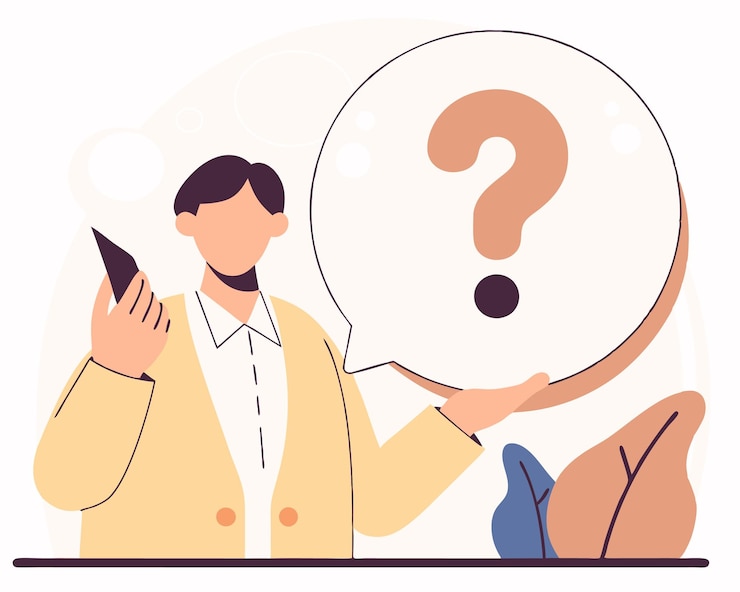 Vector ilustrasi ikon gelembung ucapan dengan tanda interogasi