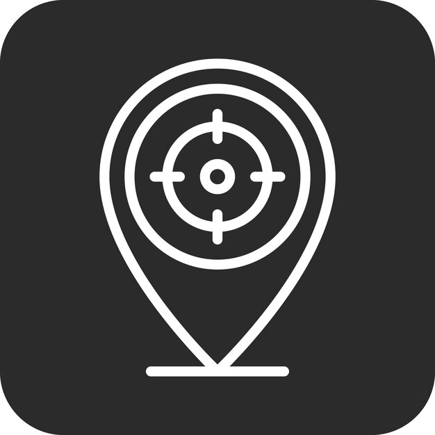 Ilustrasi ikon vektor Lokasi Target dari set ikon Pemasaran Digital