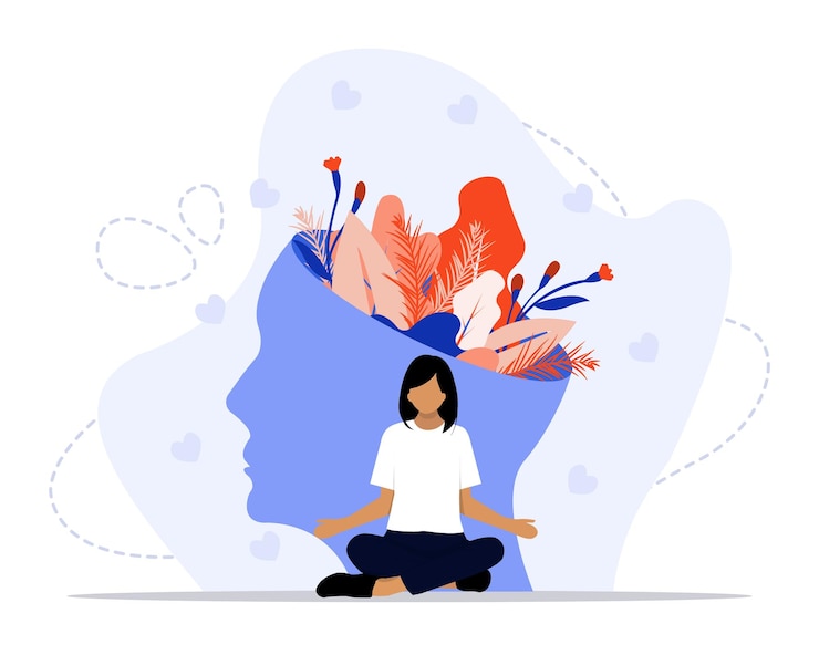 Vector ilustrasi konsep kesehatan mental