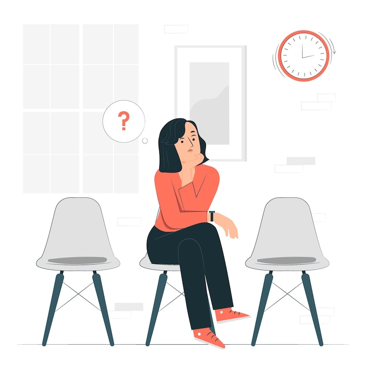 Vector ilustrasi konsep menunggu