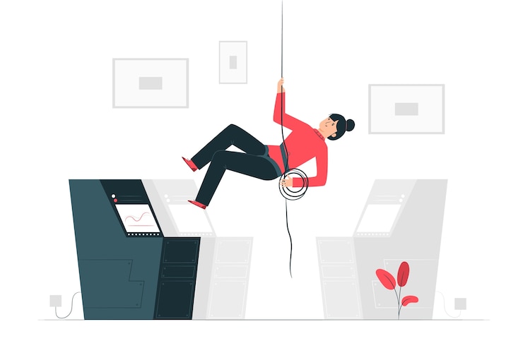 Vector ilustrasi konsep mission impossible