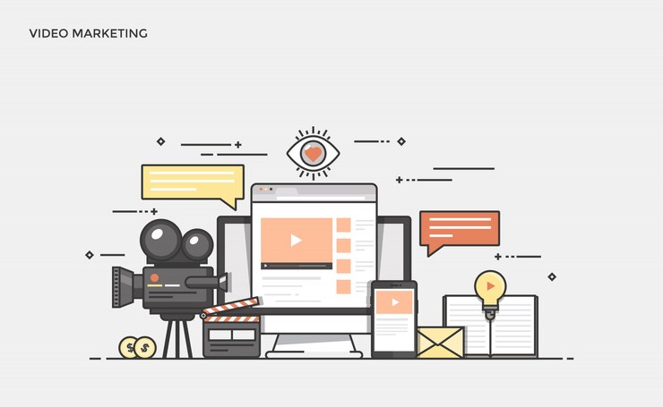 Vector ilustrasi konsep modern garis datar