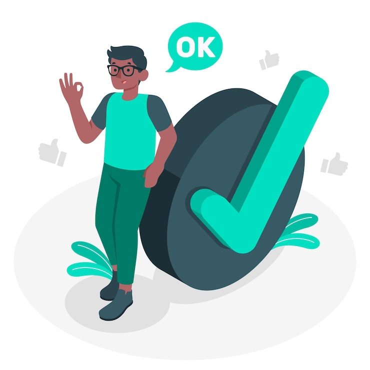 Vector ilustrasi konsep ok