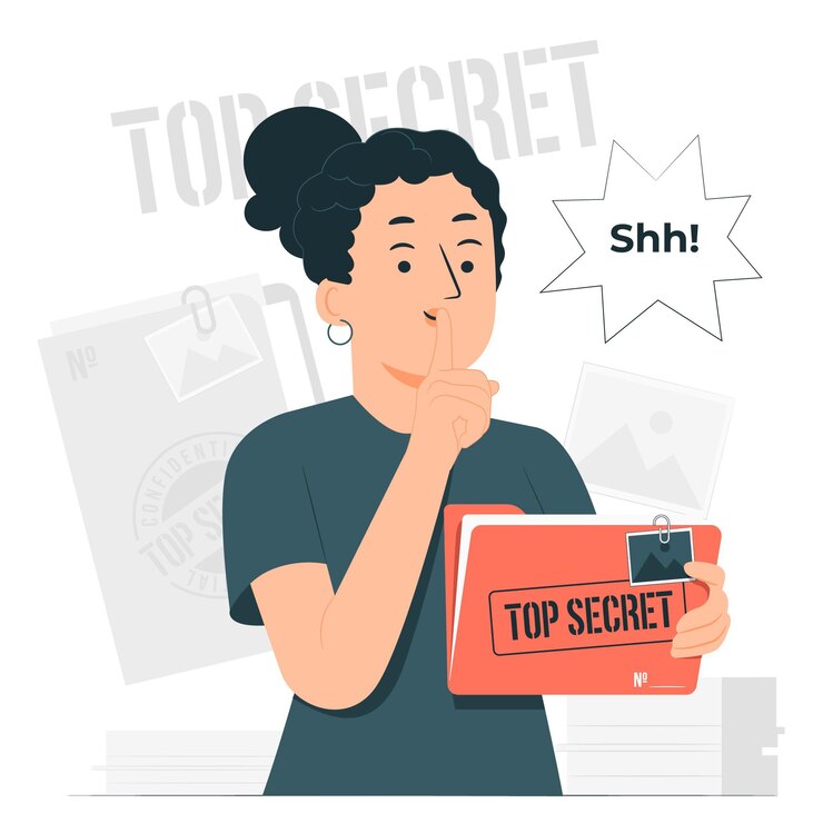 Vector ilustrasi konsep rahasia