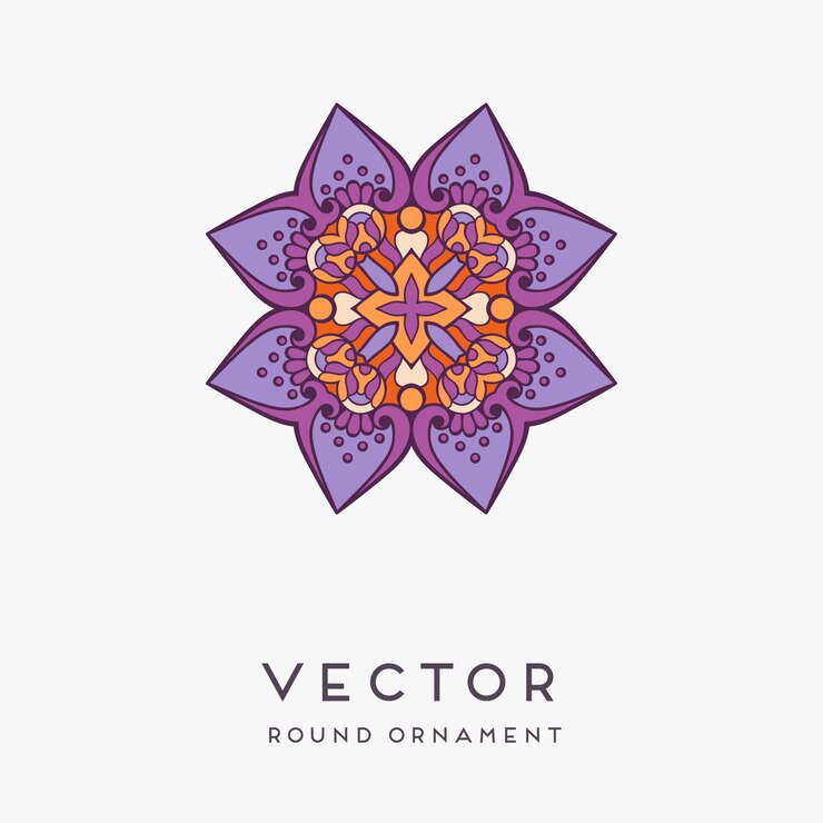 Vector ilustrasi mandala dekoratif digambar tangan