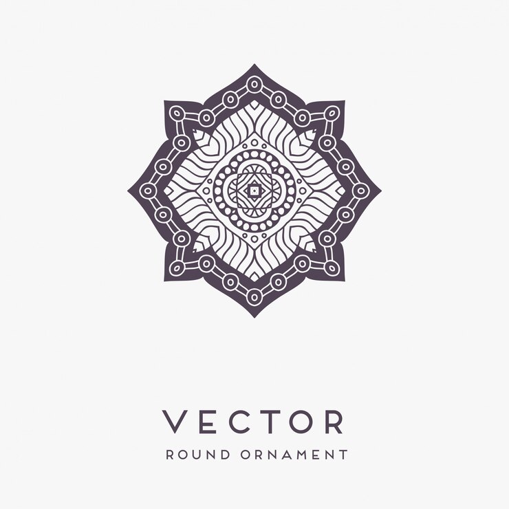 Vector ilustrasi mandala dekoratif digambar tangan