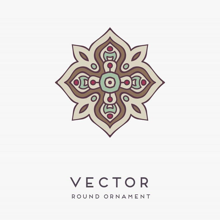 Vector ilustrasi mandala dekoratif digambar tangan