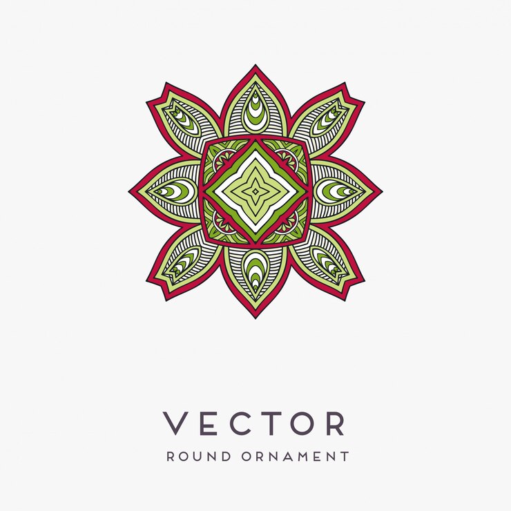 Vector ilustrasi mandala dekoratif digambar tangan