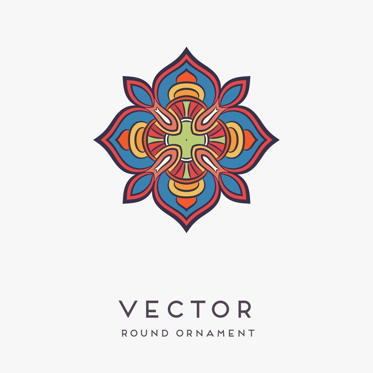 Vector ilustrasi mandala dekoratif digambar tangan