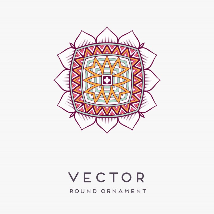 Vector ilustrasi mandala dekoratif digambar tangan