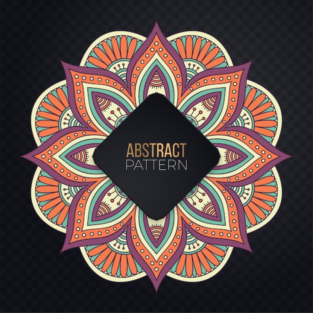 Ilustrasi mandala penuh warna