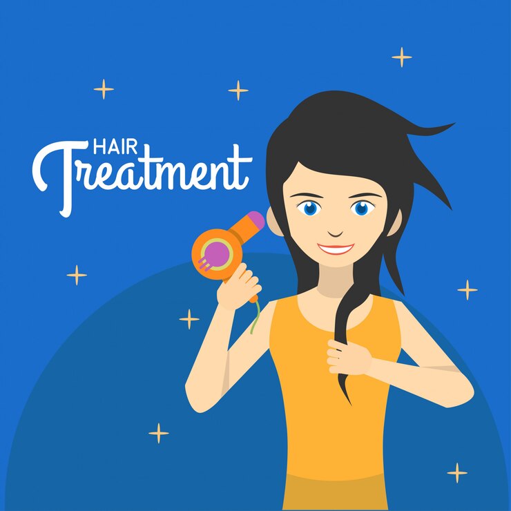 Vector ilustrasi perawatan rambut