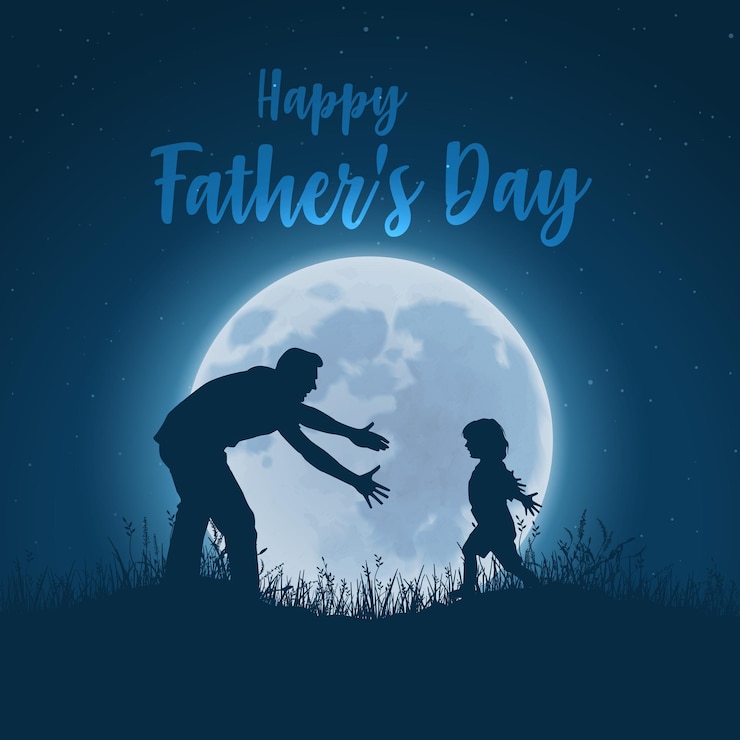 Vector ilustrasi postingan media sosial hari ayah
