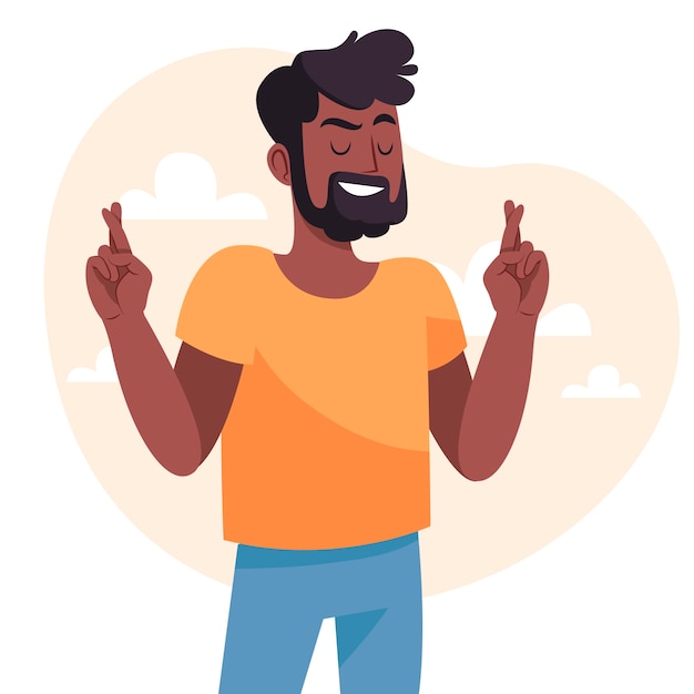 Ilustrasi pujian digambar tangan