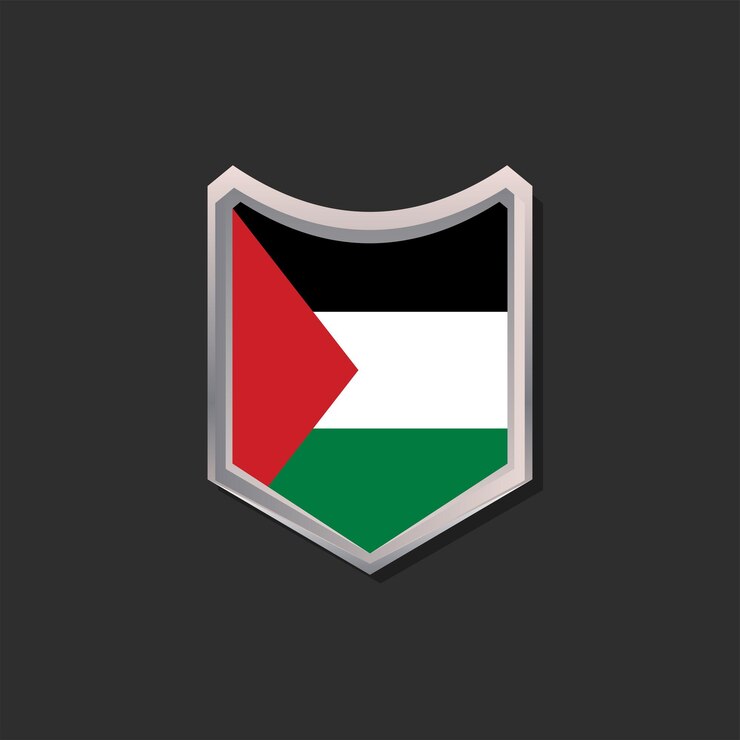 Vector ilustrasi templat bendera palestina