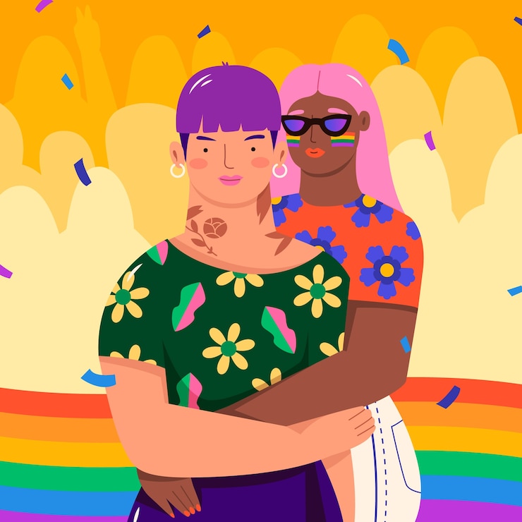 Vector ilustrasi untuk perayaan bulan pride