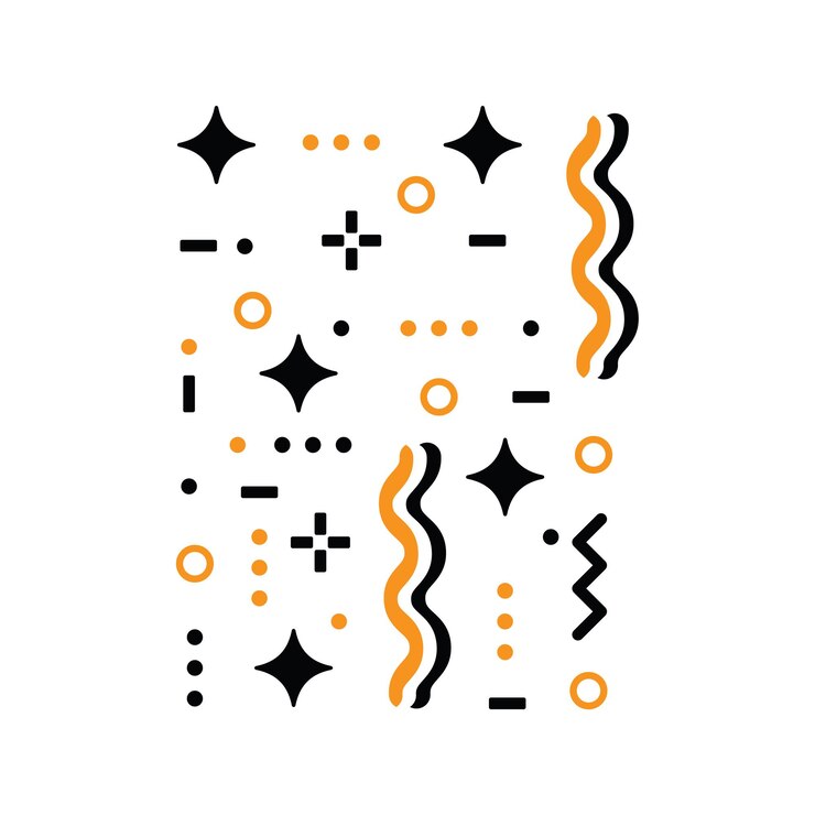 Vector ilustrasi vektor abstrak hipster pola membentuk konsep desain gaya busana garis geometris