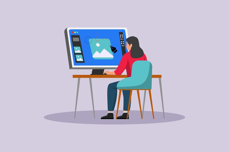 Vector ilustrasi vektor datar berwarna konsep analisis informasi direktur seni terisolasi