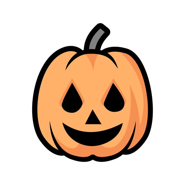 Ilustrasi vektor datar labu Halloween