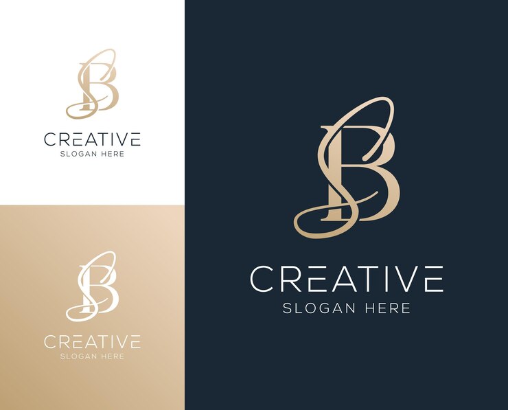 Ilustrasi vektor desain logo huruf awal SB BS