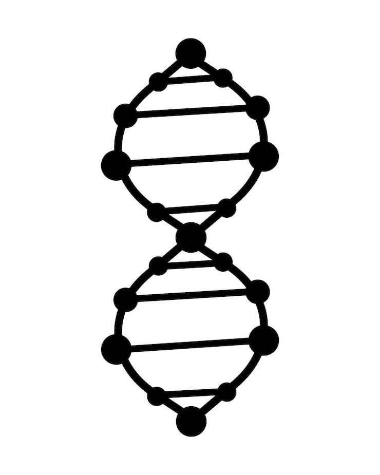 Vector ilustrasi vektor dna