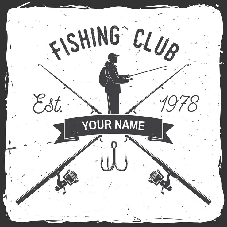 Vector ilustrasi vektor klub olahraga memancing