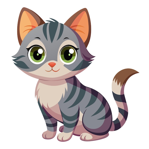 Ilustrasi vektor Kucing realistik