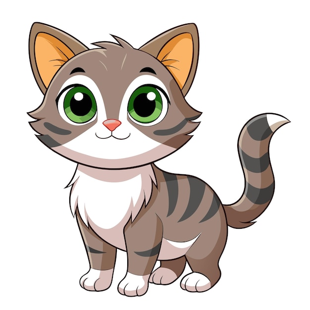 Ilustrasi vektor Kucing realistik