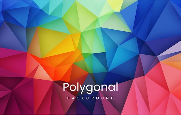 Ilustrasi Vektor Latar Belakang Berwarna Abstrak Geometris Poligonal
