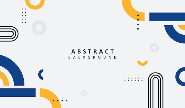 Ilustrasi vektor latar belakang geometris abstrak berwarna biru dan kuning