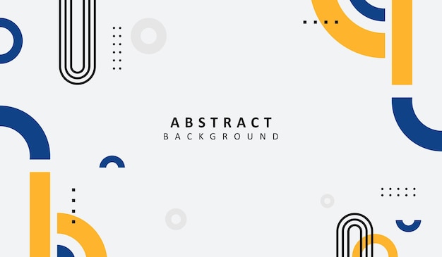 Ilustrasi vektor latar belakang geometris abstrak berwarna biru dan kuning