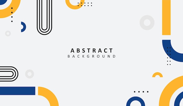 Ilustrasi vektor latar belakang geometris abstrak berwarna biru dan kuning