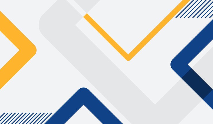 Vector ilustrasi vektor latar belakang geometris abstrak berwarna biru dan kuning