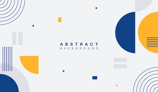 Ilustrasi vektor latar belakang geometris abstrak berwarna biru dan kuning