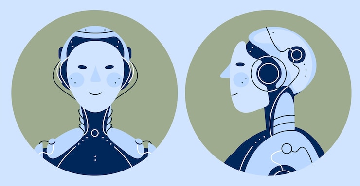 Vector ilustrasi vektor robot chatbot