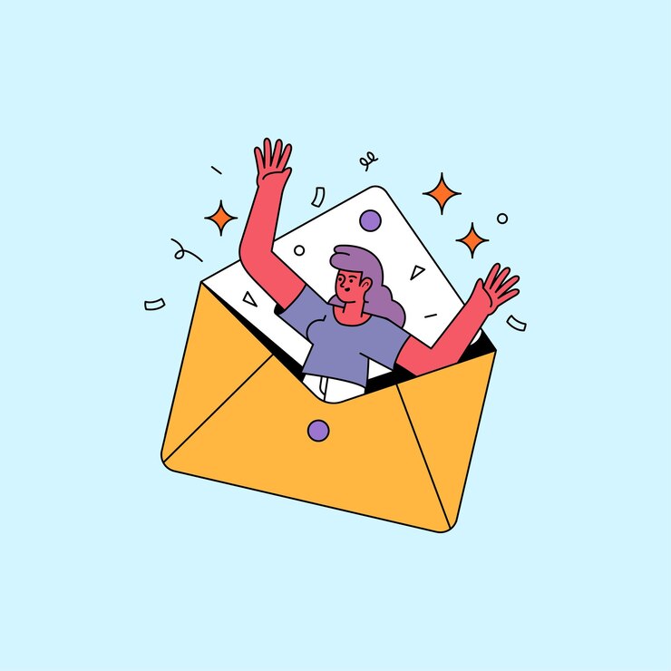 Ilustrasi vektor surat pos untuk berbagai jenis bisnis
