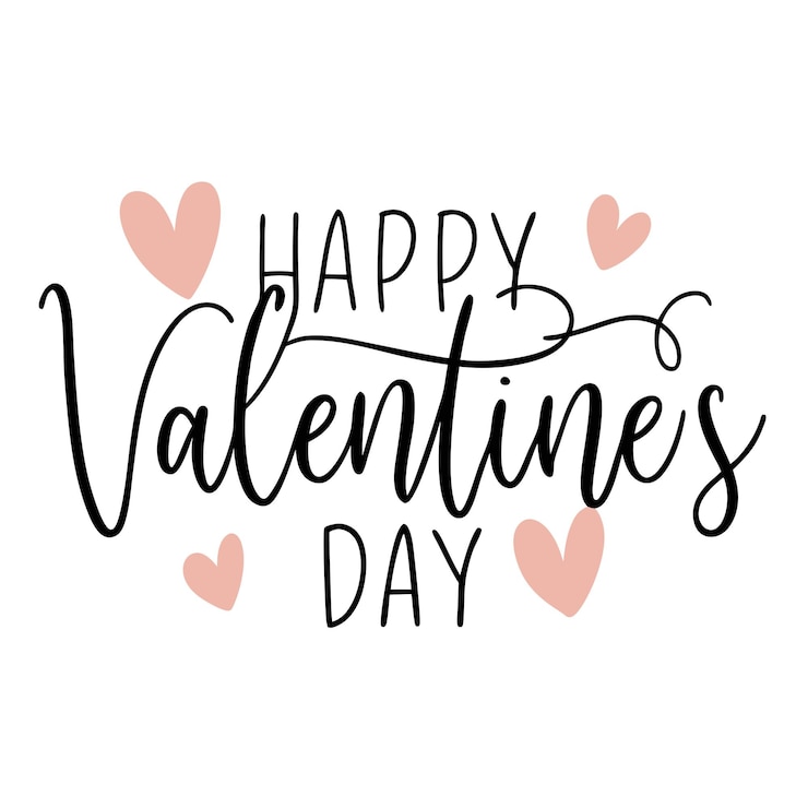 Vector ilustrasi vektor tipografi selamat hari valentine