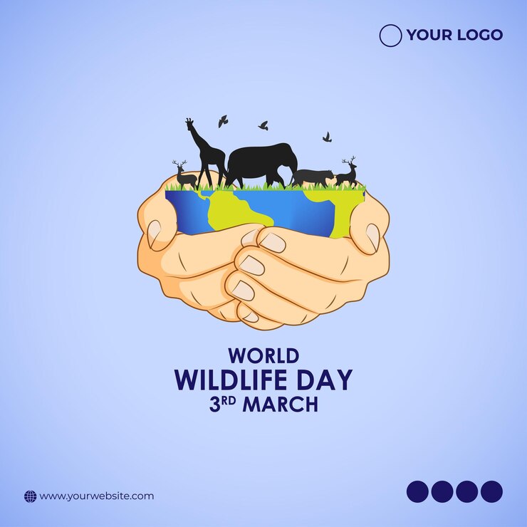 Vector ilustrasi vektor untuk hari margasatwa sedunia