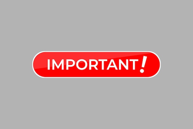 important sign with attention caution mark vector element