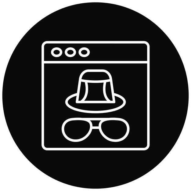 Incognito icon vector image Can be used for User Experience